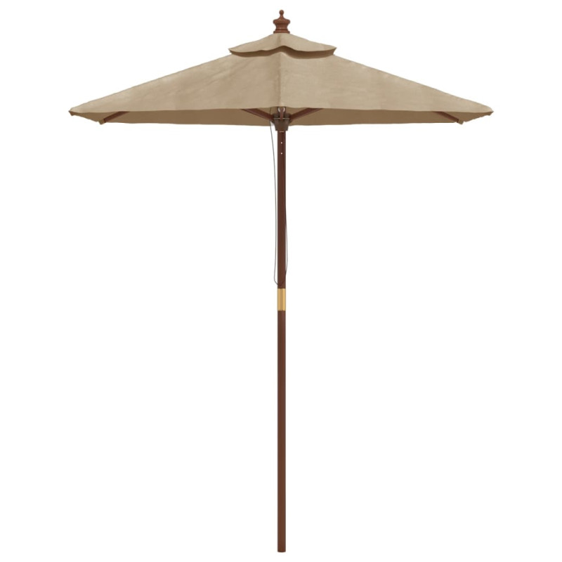 Parasol ogrodowy na drewnianym słupku, taupe, 196x231 cm