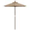 Parasol ogrodowy na drewnianym słupku, taupe, 196x231 cm