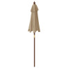 Parasol ogrodowy na drewnianym słupku, taupe, 196x231 cm