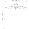 Parasol ogrodowy na drewnianym słupku, taupe, 196x231 cm