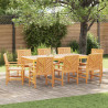 Krzesło jadalniane 8 pcs Naturalny 62.5 x 59 x 89 cm