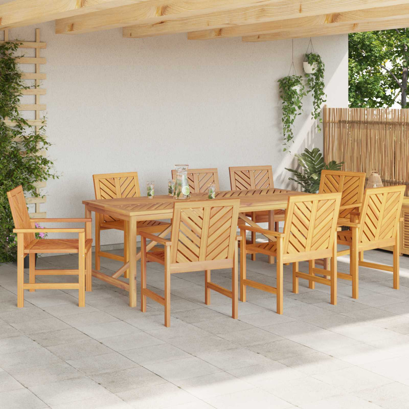 Krzesło jadalniane 8 pcs Naturalny 62.5 x 59 x 89 cm