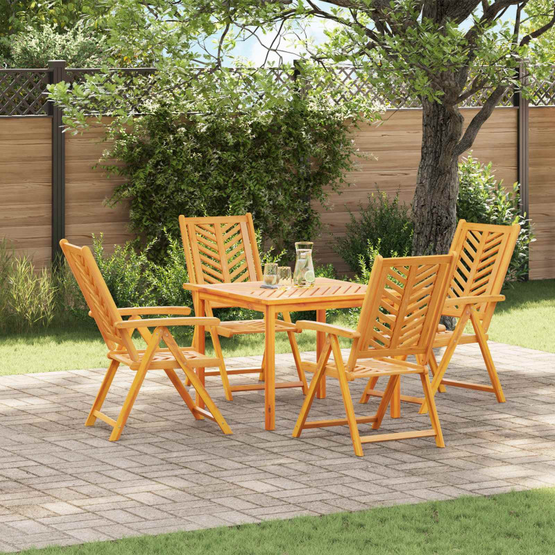 Krzesło Ogrodowe 4 pcs Brązowy 57 x 72 x 109 cm