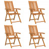 Krzesło Ogrodowe 4 pcs Brązowy 57 x 72 x 109 cm