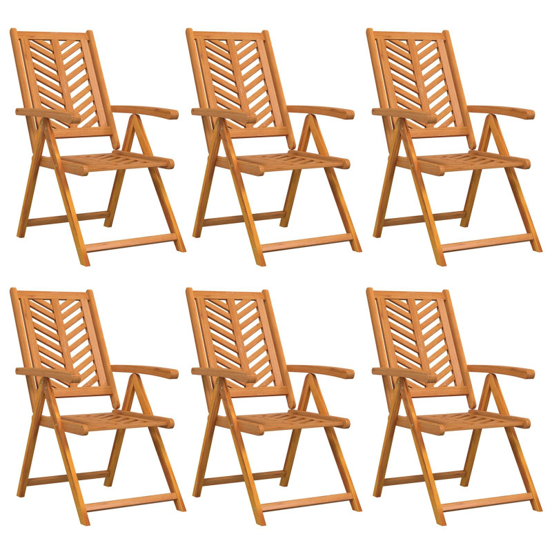 Krzesło Ogrodowe 6 pcs Brązowy 57 x 72 x 109 cm