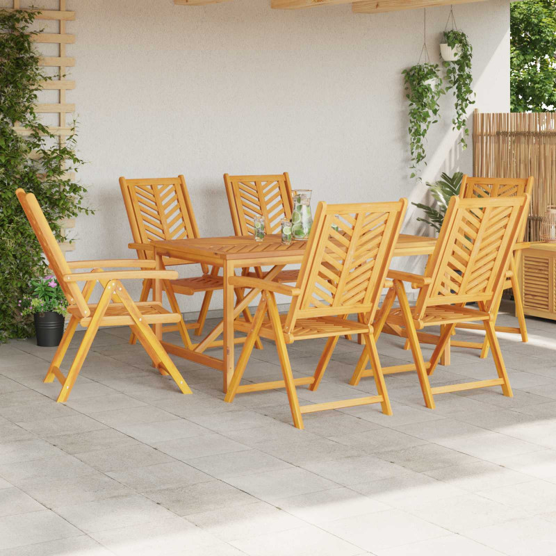 Krzesło Ogrodowe 6 pcs Brązowy 57 x 72 x 109 cm