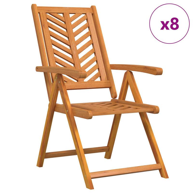 Krzesło Ogrodowe 8 pcs Brązowy 57 x 72 x 109 cm
