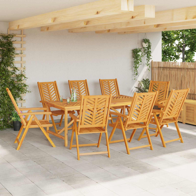 Krzesło Ogrodowe 8 pcs Brązowy 57 x 72 x 109 cm