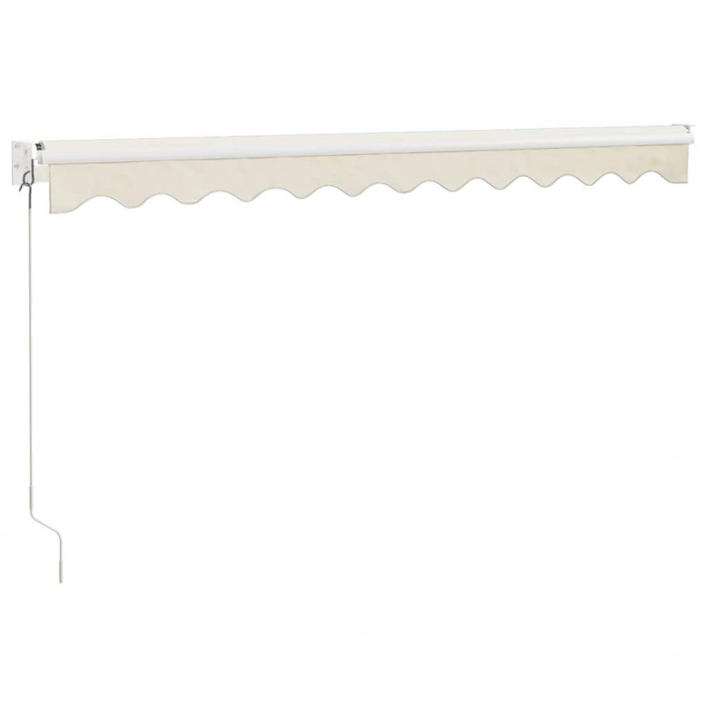 Zwijana markiza, kremowa, 3x2,5 m, tkanina i aluminium