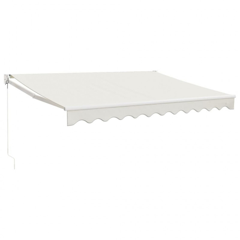 Zwijana markiza, kremowa, 3,5x2,5 m, tkanina i aluminium