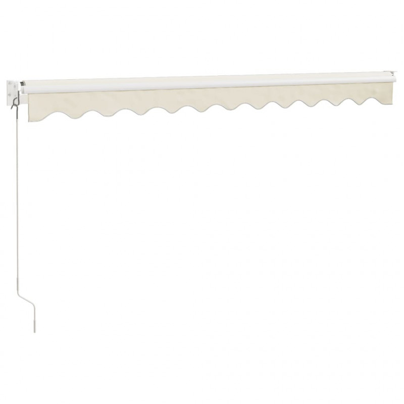 Zwijana markiza, kremowa, 3,5x2,5 m, tkanina i aluminium