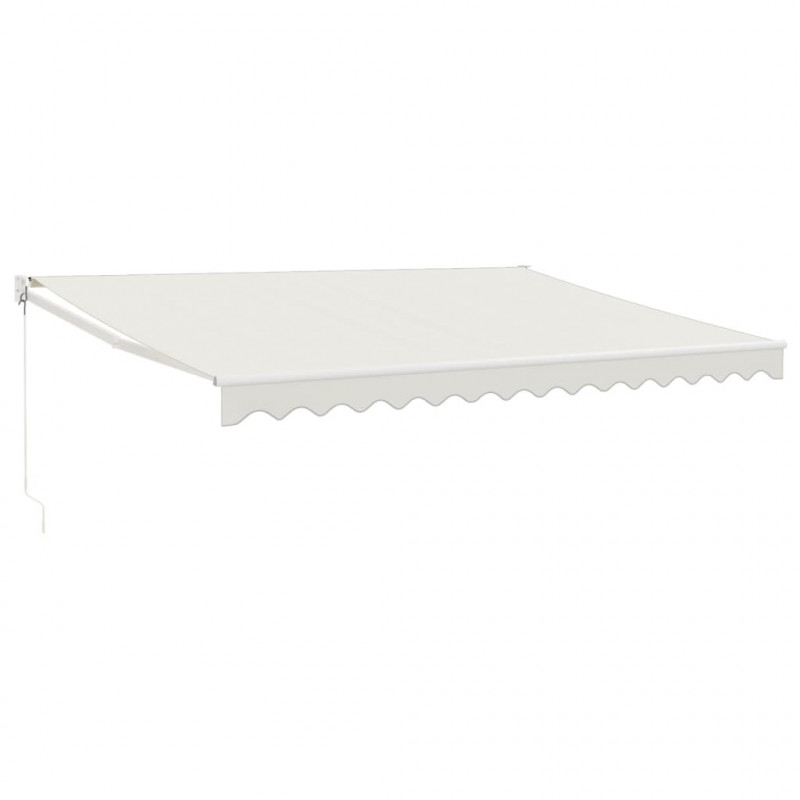 Zwijana markiza, kremowa, 4x3 m, tkanina i aluminium