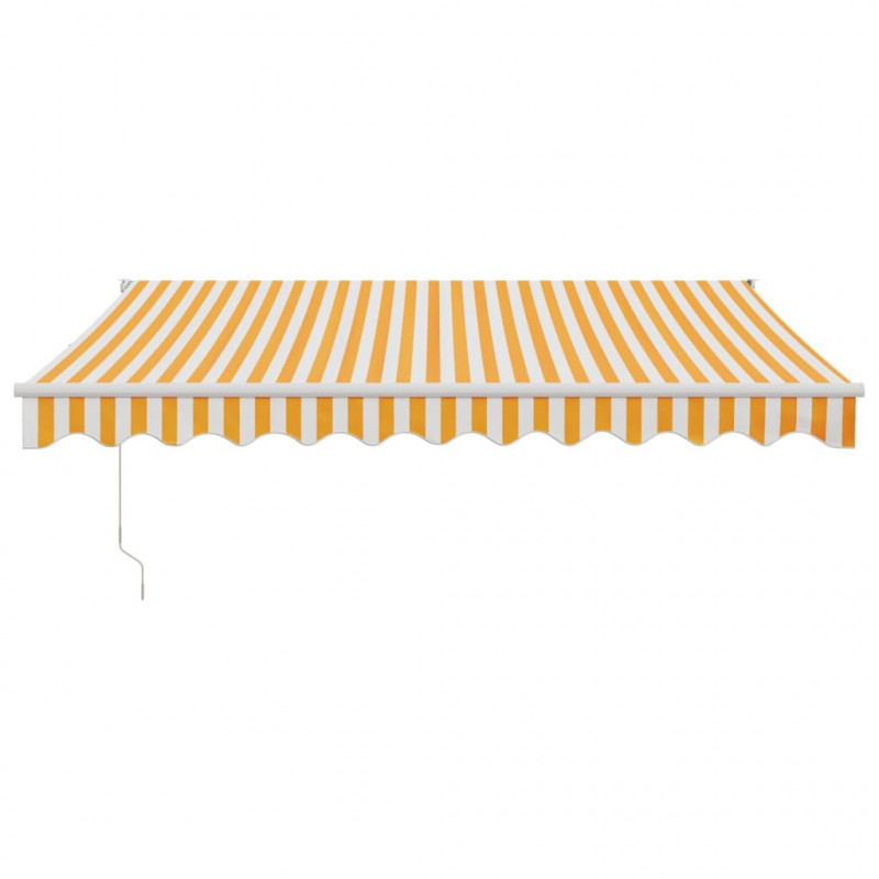 Zwijana markiza, żółto-biała, 3x2,5 m, tkanina i aluminium