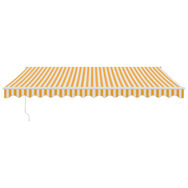 Zwijana markiza, żółto-biała, 4x3 m, tkanina i aluminium