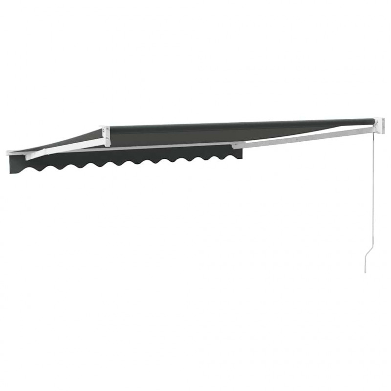 Zwijana markiza, antracytowa, 3,5x2,5 m, tkanina i aluminium
