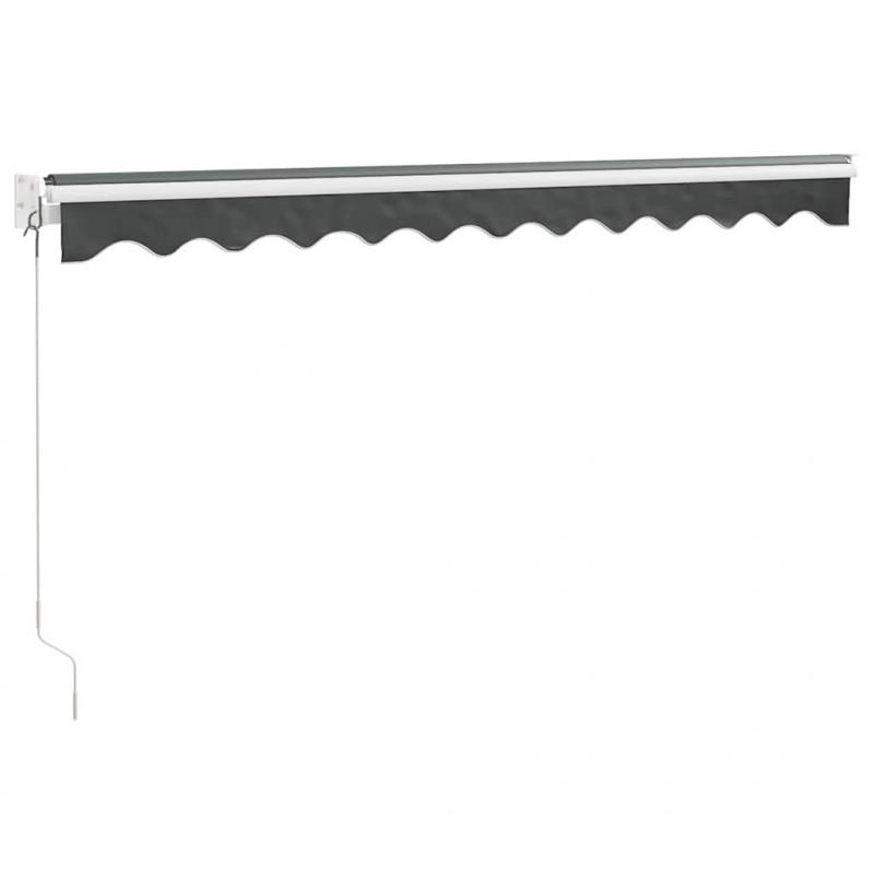 Zwijana markiza, antracytowa, 3,5x2,5 m, tkanina i aluminium
