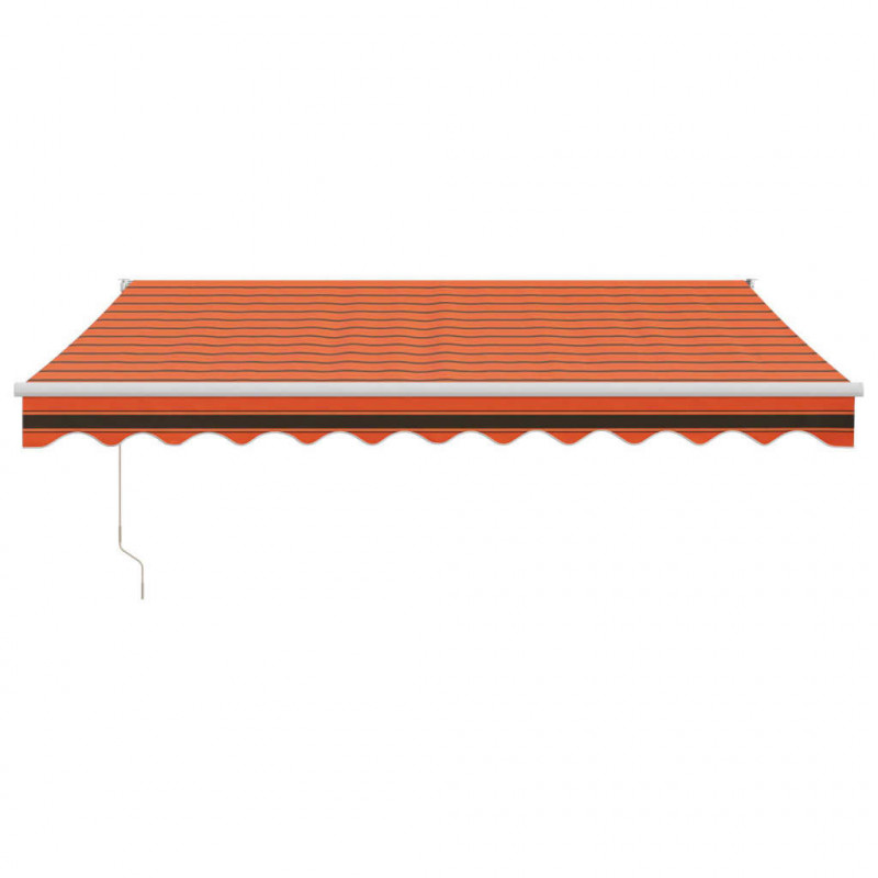 Zwijana markiza, pomarańcz i brąz, 3x2,5 m, tkanina i aluminium