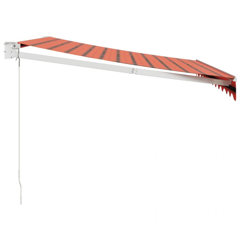 Zwijana markiza, pomarańcz i brąz, 3x2,5 m, tkanina i aluminium