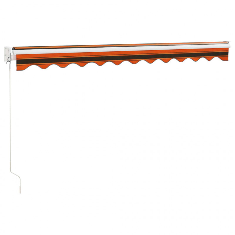 Zwijana markiza, pomarańcz i brąz, 3x2,5 m, tkanina i aluminium