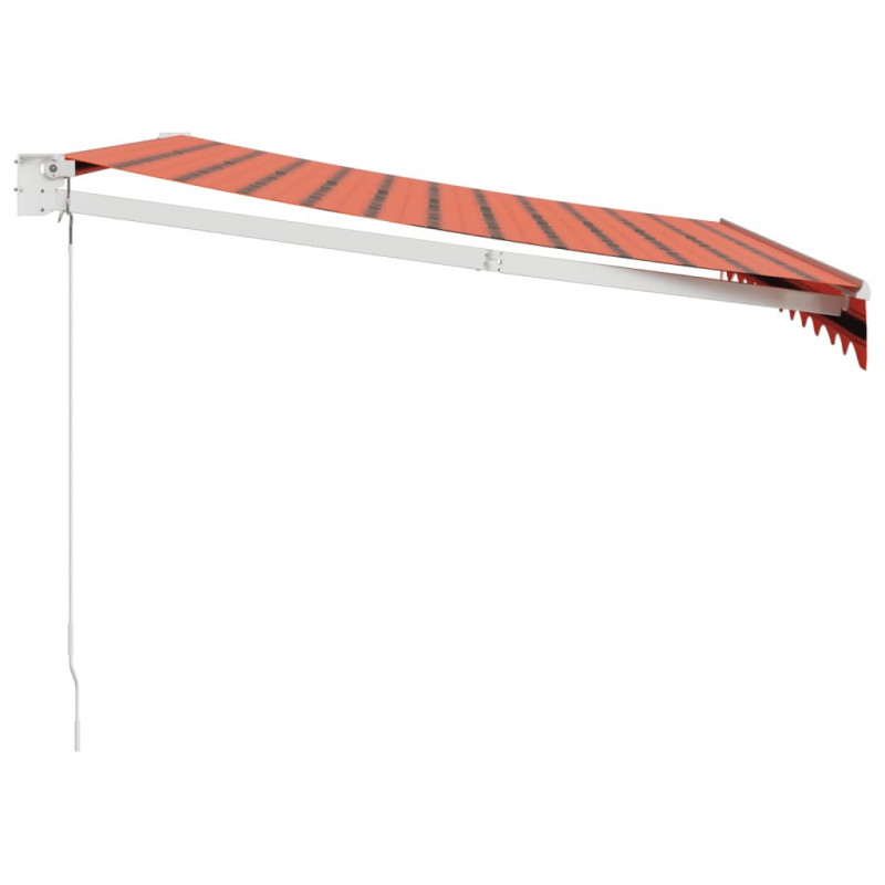 Zwijana markiza, pomarańcz i brąz, 3,5x2,5m tkanina i aluminium