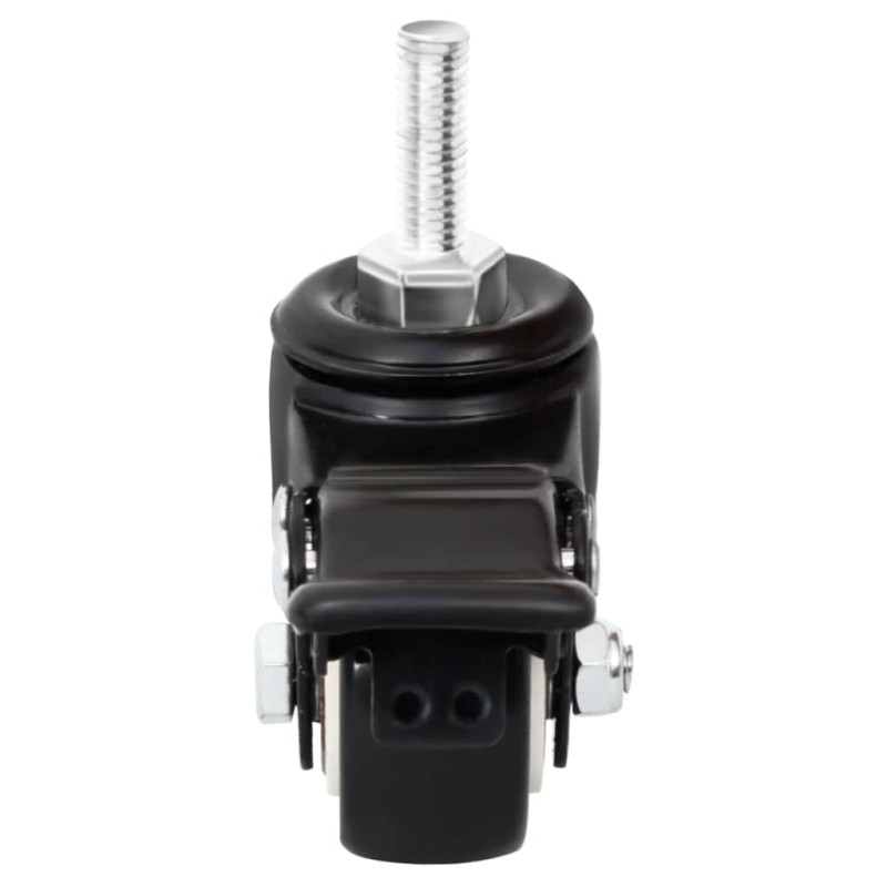Kółka do doniczki, 4 szt., czarne, 8x3,5x8 cm, żelazo