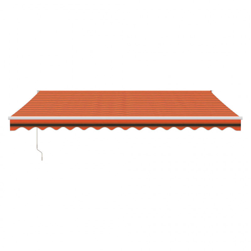 Zwijana markiza, pomarańcz i brąz, 4,5x3 m, tkanina i aluminium