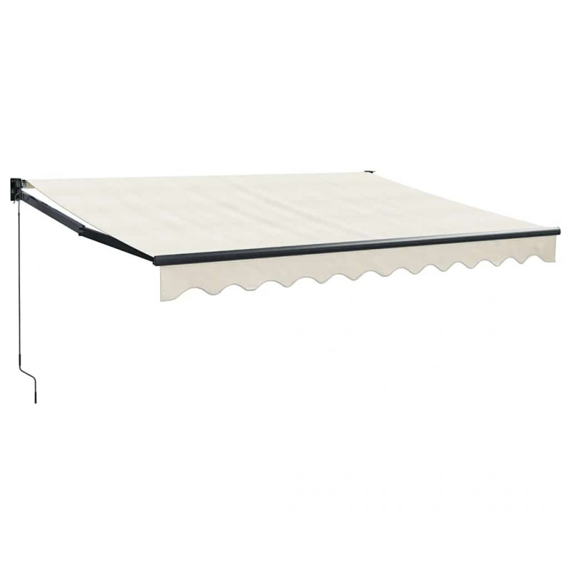 Zwijana markiza, kremowa, 3x2,5 m, tkanina i aluminium