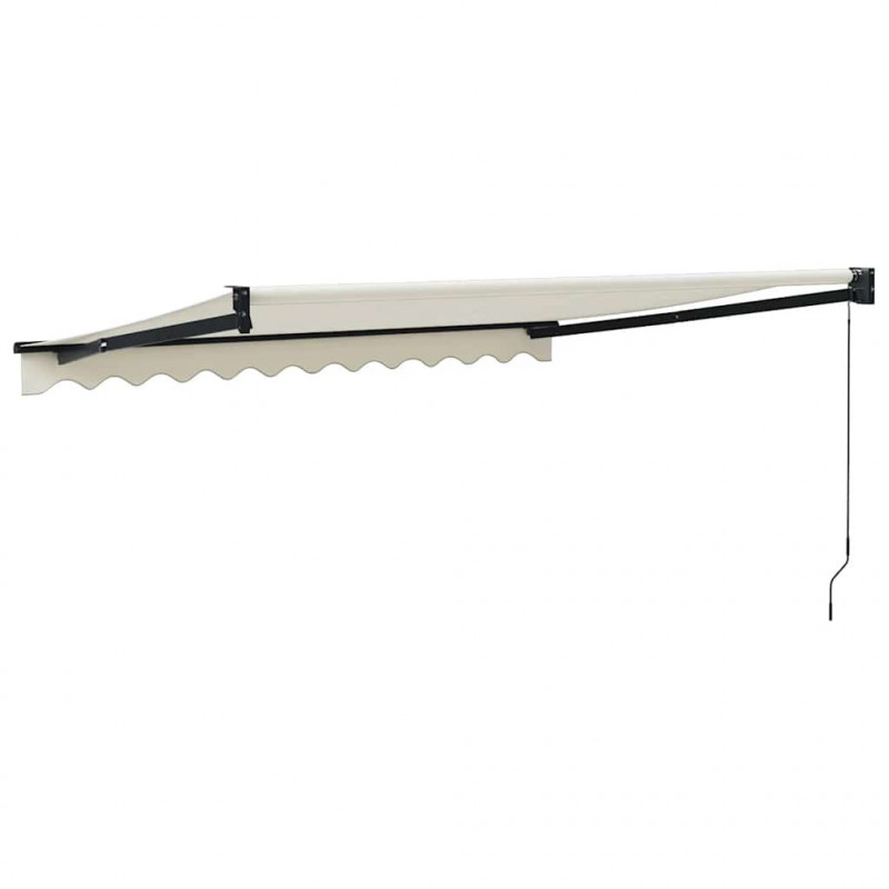 Zwijana markiza, kremowa, 3x2,5 m, tkanina i aluminium