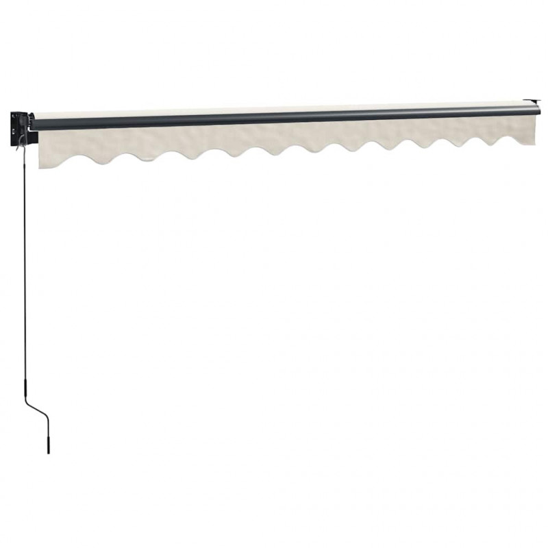 Zwijana markiza, kremowa, 3x2,5 m, tkanina i aluminium