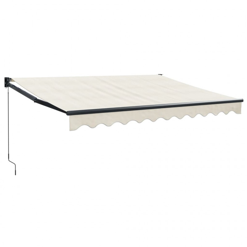 Zwijana markiza, kremowa, 3,5x2,5 m, tkanina i aluminium