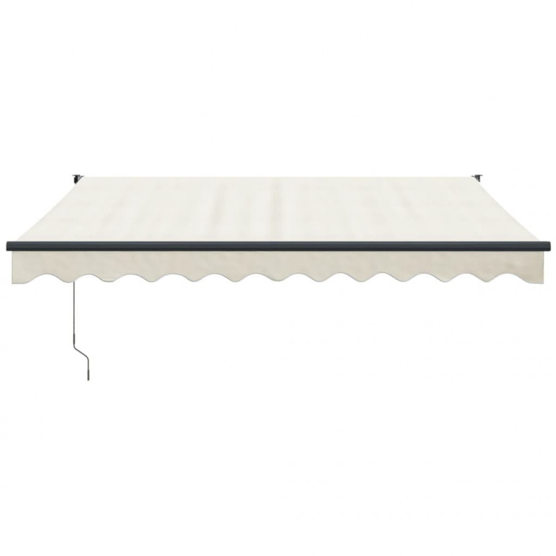 Zwijana markiza, kremowa, 3,5x2,5 m, tkanina i aluminium