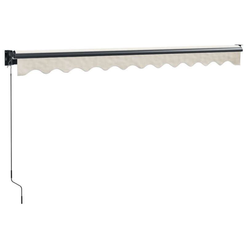 Zwijana markiza, kremowa, 3,5x2,5 m, tkanina i aluminium