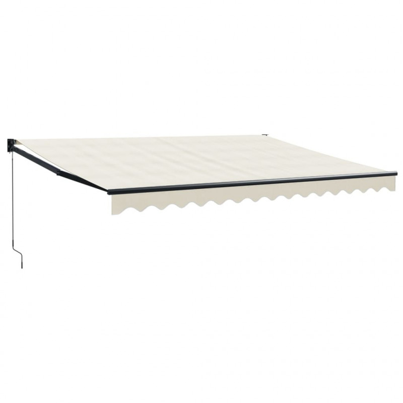 Zwijana markiza, kremowa, 4,5x3 m, tkanina i aluminium