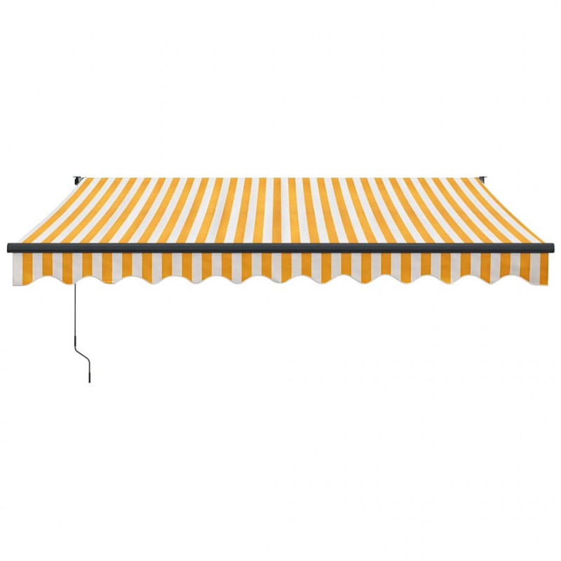 Zwijana markiza, żółto-biała, 3x2,5 m, tkanina i aluminium