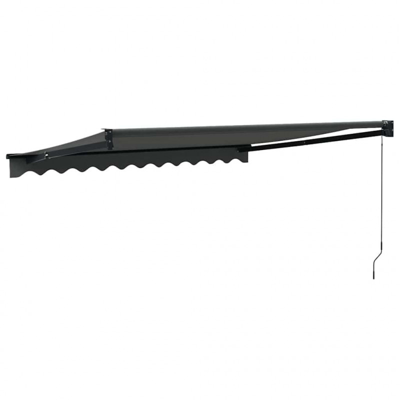 Zwijana markiza, antracytowa, 3,5x2,5 m, tkanina i aluminium