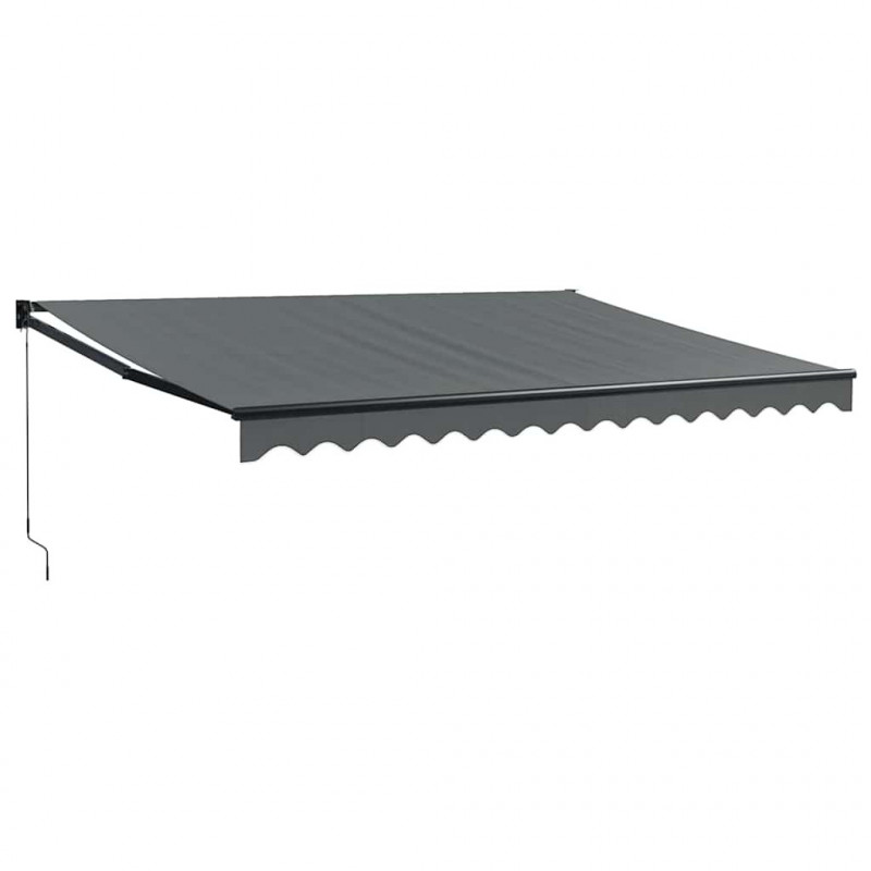 Zwijana markiza, antracytowa, 4,5x3 m, tkanina i aluminium