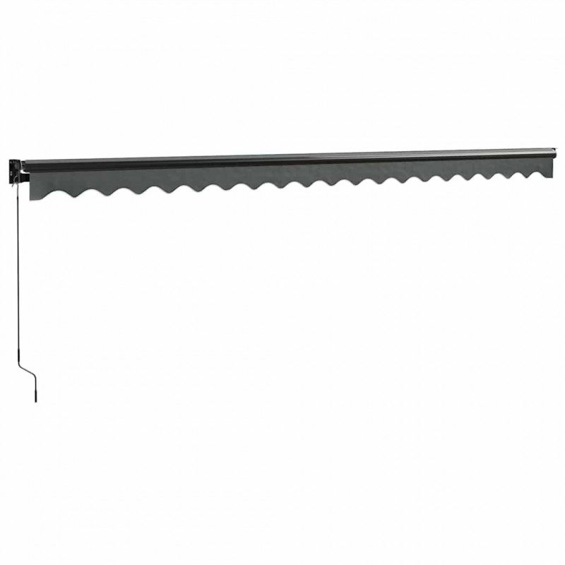 Zwijana markiza, antracytowa, 5x3 m, tkanina i aluminium