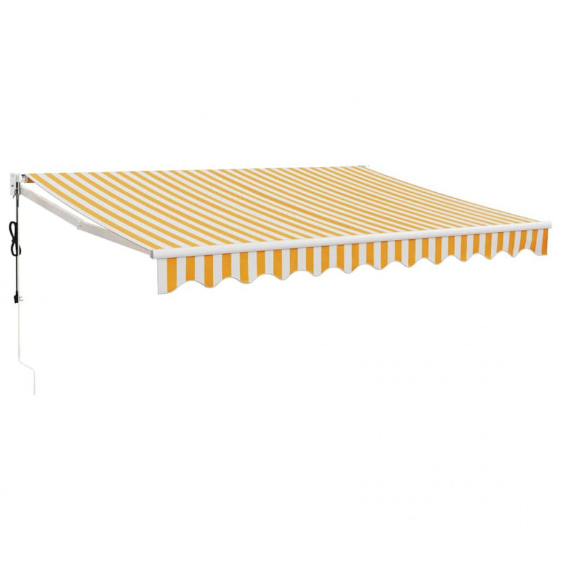 Zwijana markiza, automatyczna, żółto-biała, 3x2,5 m