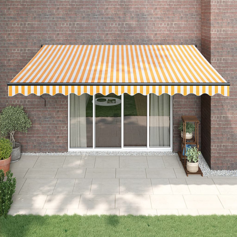 Zwijana markiza, automatyczna, żółto-biała, 4,5x3 m