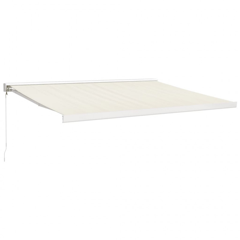 Zwijana markiza, kremowa, 4x3 m, tkanina i aluminium