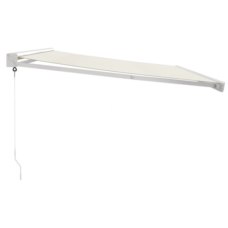 Zwijana markiza, kremowa, 4x3 m, tkanina i aluminium