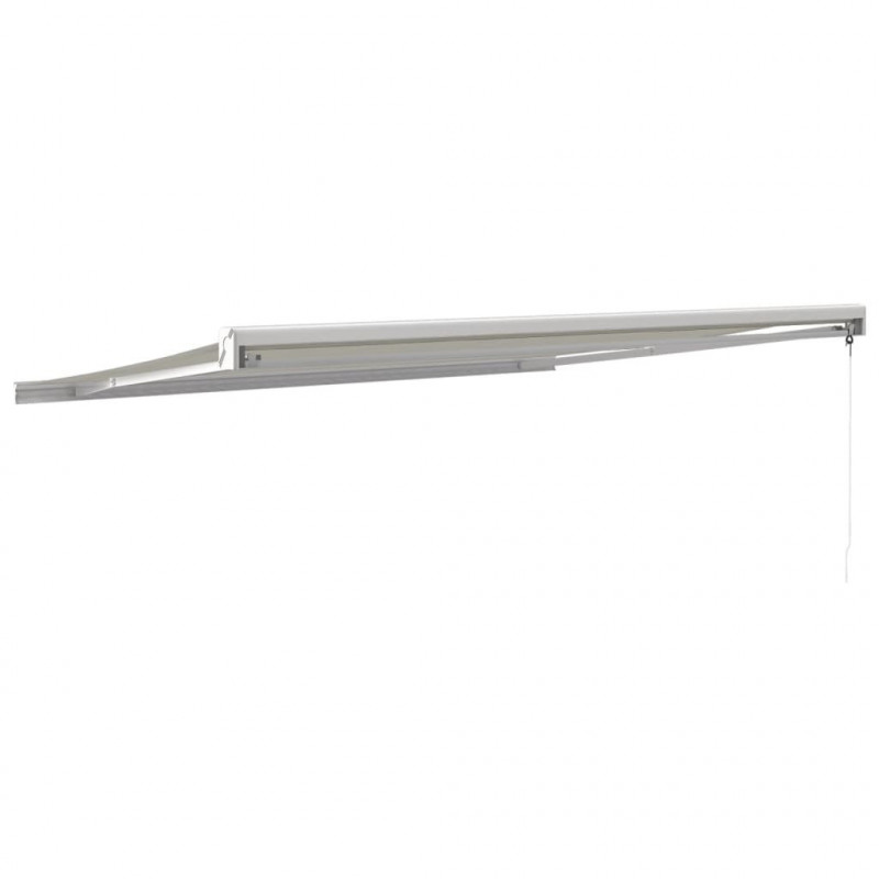 Zwijana markiza, kremowa, 4x3 m, tkanina i aluminium