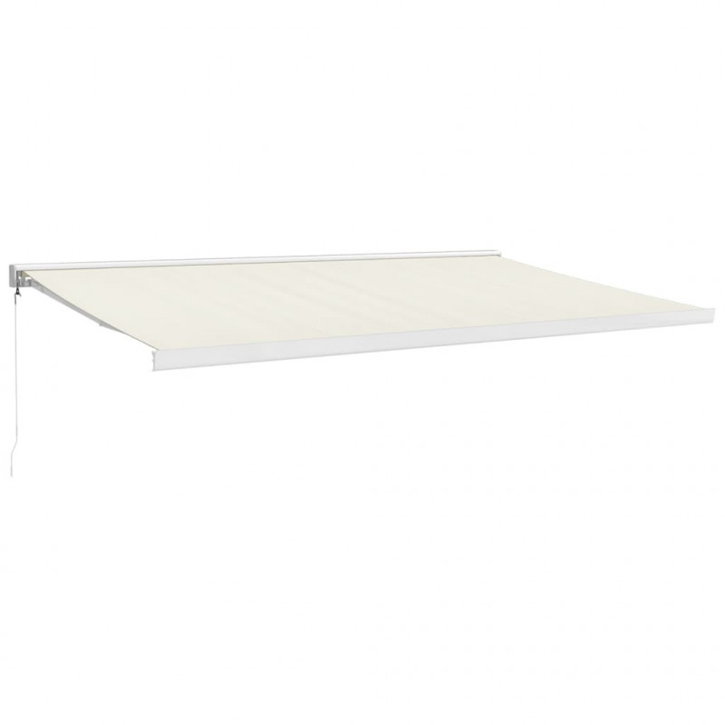 Zwijana markiza, kremowa, 5x3 m, tkanina i aluminium