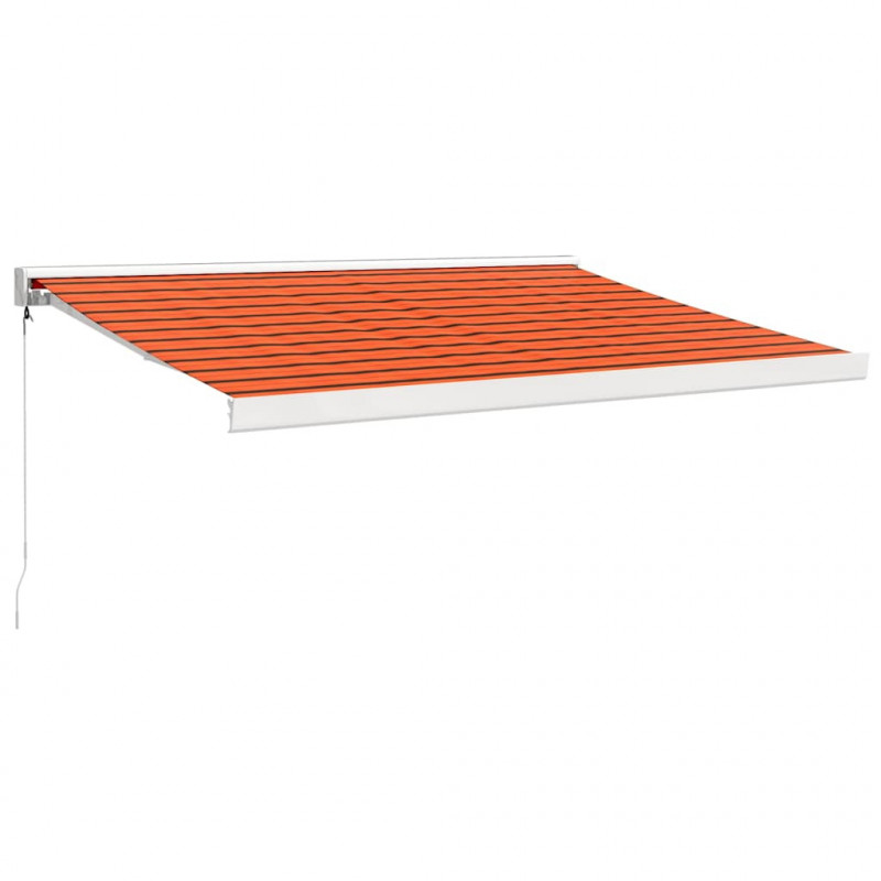 Zwijana markiza, pomarańcz i brąz, 3x2,5 m, tkanina i aluminium