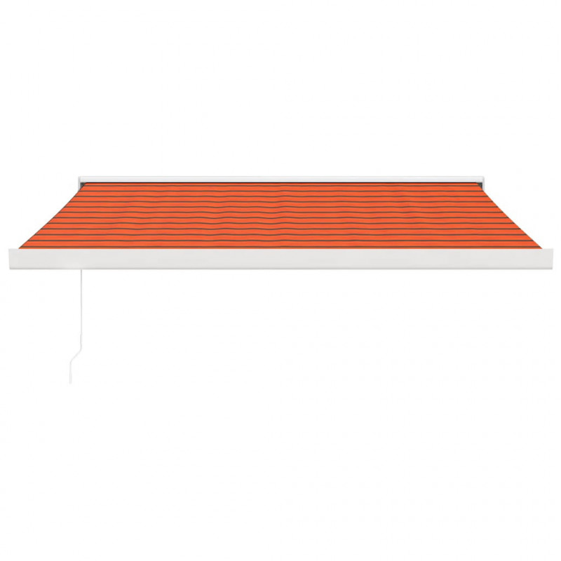 Zwijana markiza, pomarańcz i brąz, 3x2,5 m, tkanina i aluminium