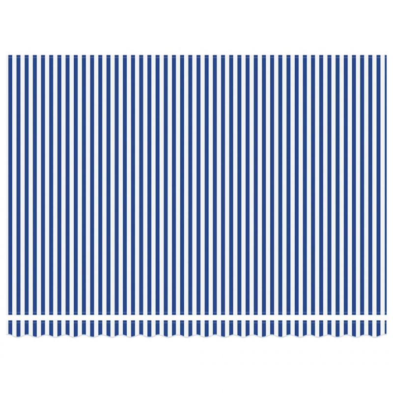 Zwijana markiza, niebiesko-biała, 4x3 m, tkanina i aluminium