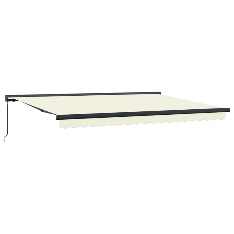 Zwijana markiza, kremowa, 4x3 m, tkanina i aluminium