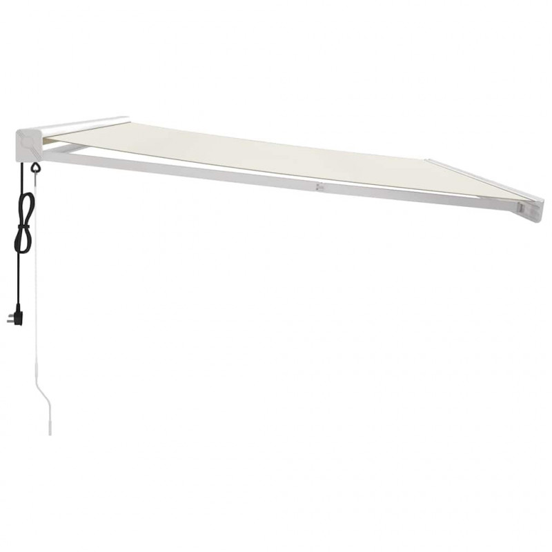 Zwijana markiza, kremowa, 4x3 m, tkanina i aluminium