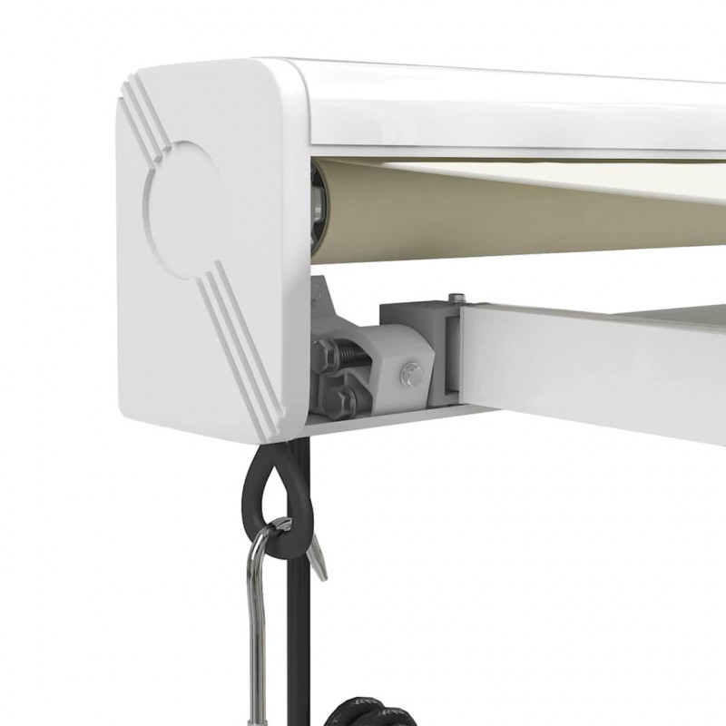 Zwijana markiza, kremowa, 4x3 m, tkanina i aluminium