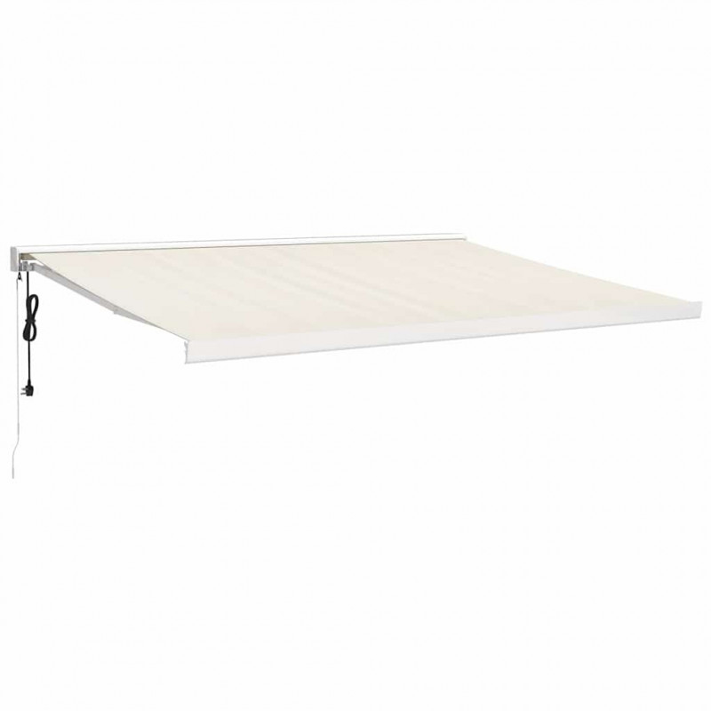 Zwijana markiza, kremowa, 4,5x3 m, tkanina i aluminium